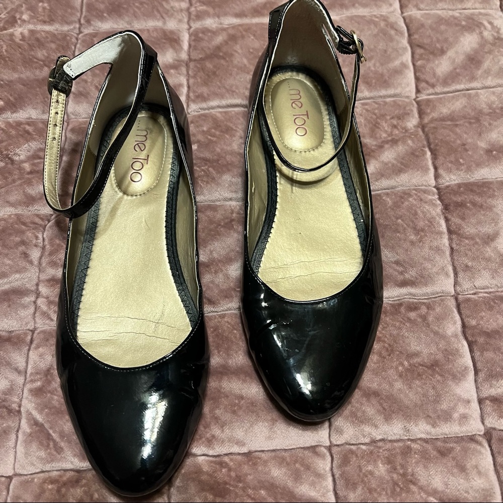 Me Too Arden Patent Ankle-Strap Flat